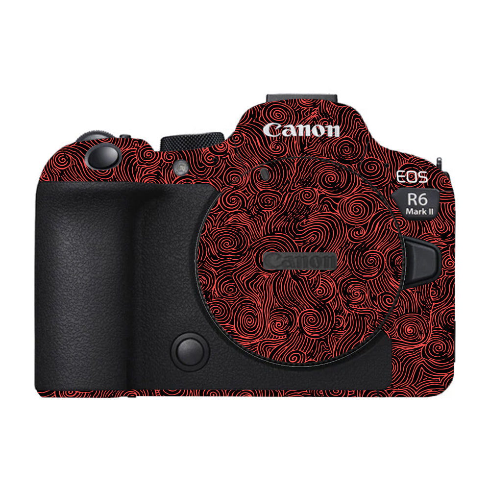 Red Spirals Canon EOS R6 Mark II Camera Skins