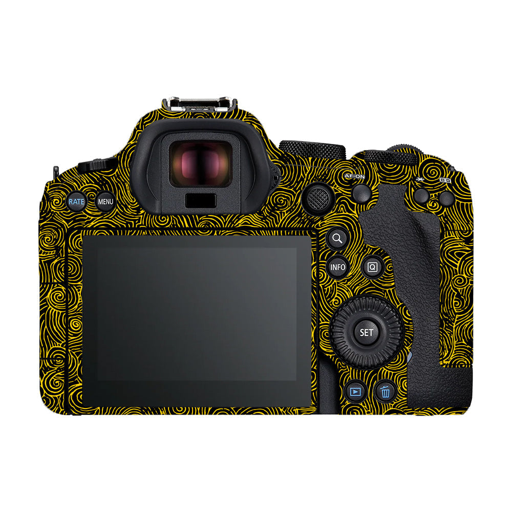 Yellow Spirals Canon EOS R6 Mark II Camera Skins