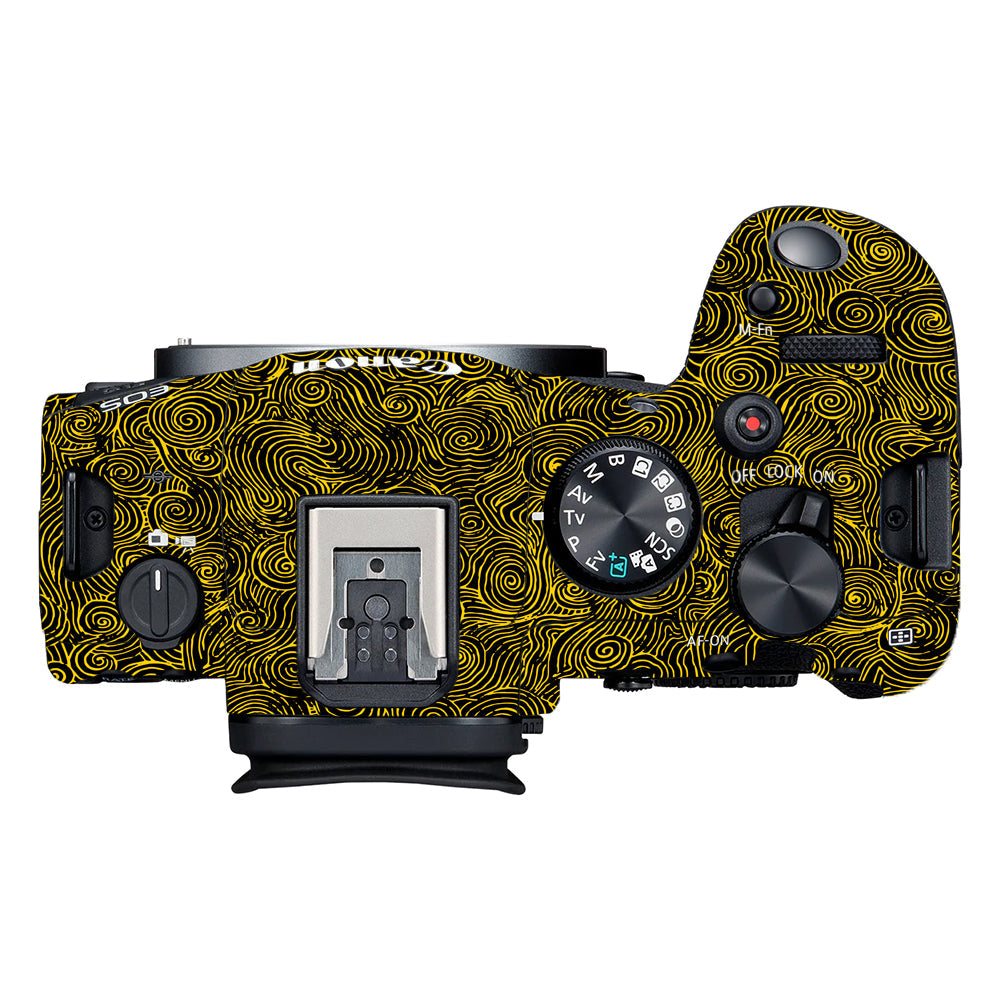 Yellow Spirals Canon EOS R6 Mark II Camera Skins