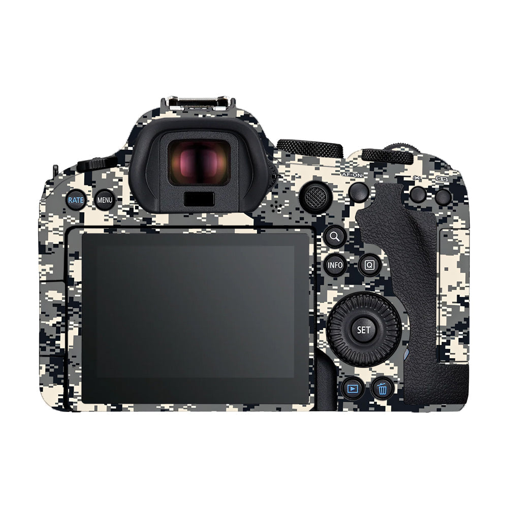 Grey Black Pixel Canon EOS R6 Mark II Camera Skins