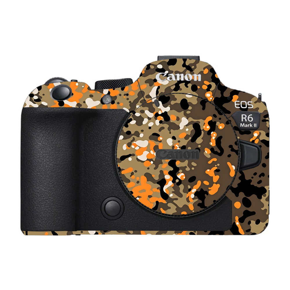 Orange Brown Spot Canon EOS R6 Mark II Camera Skins