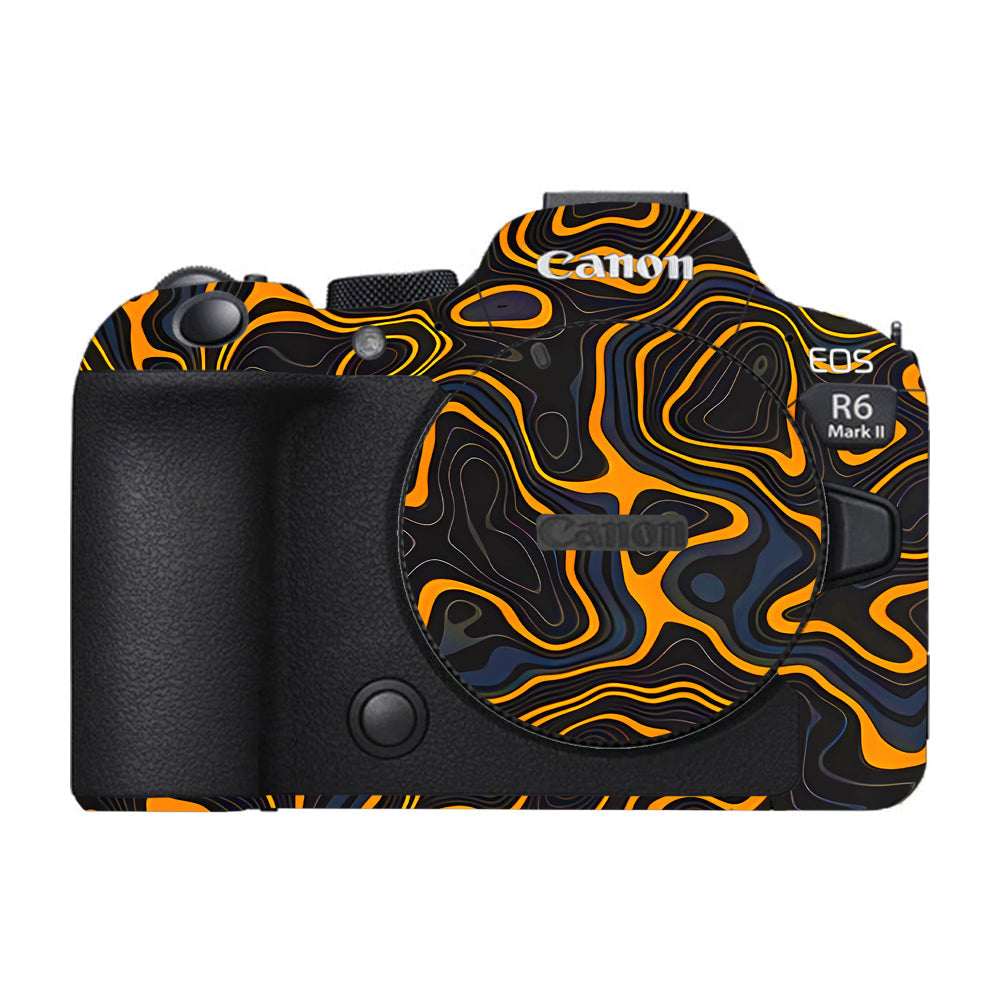 Amber Topographic Waves Canon EOS R6 Mark II Camera Skins