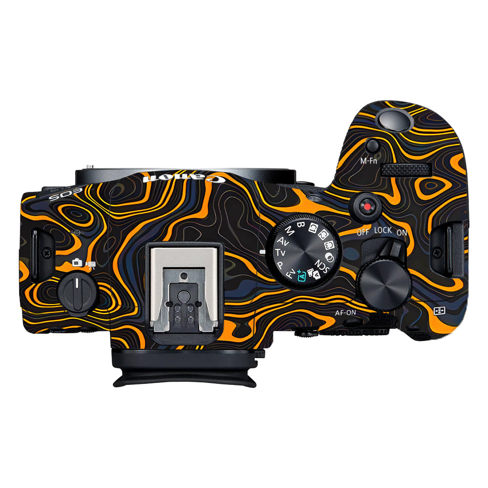 Amber Topographic Waves Canon EOS R6 Mark II Camera Skins