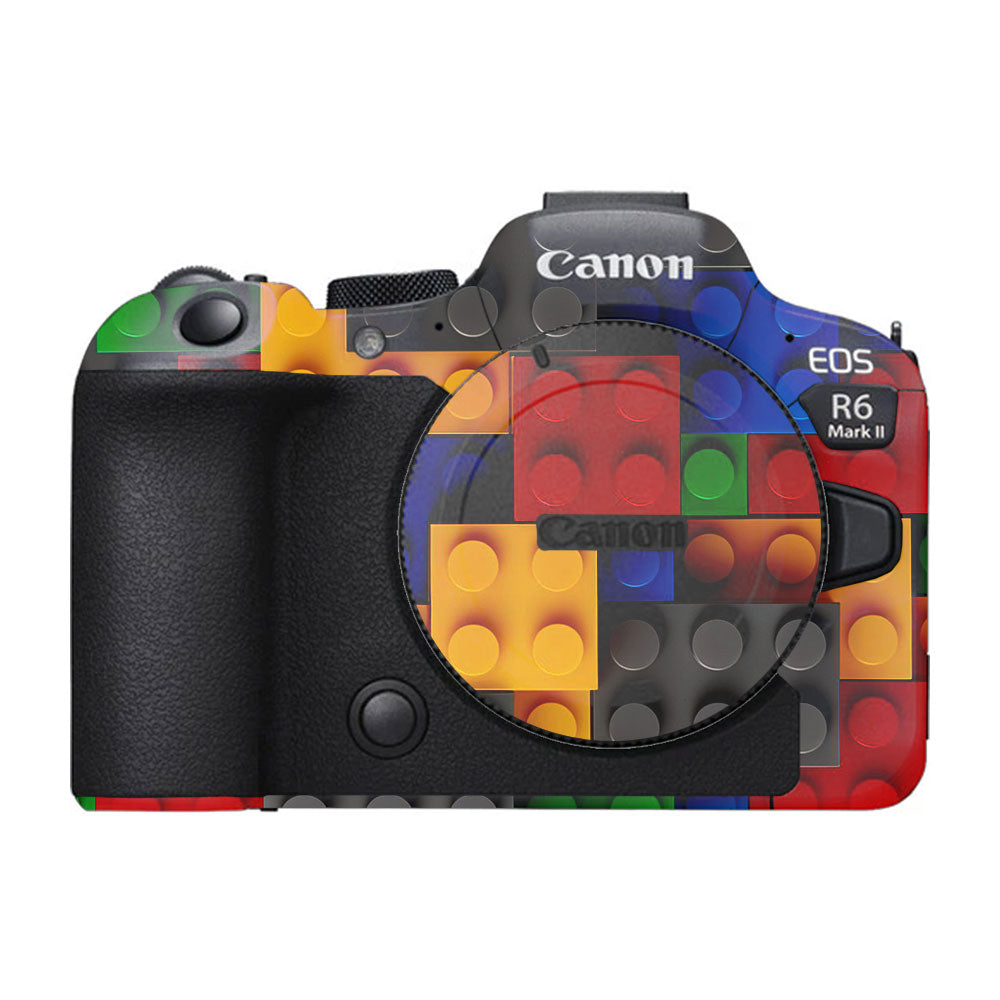 Colorful LEGO Brick Wall Pattern Canon EOS R6 Mark II Camera Skin