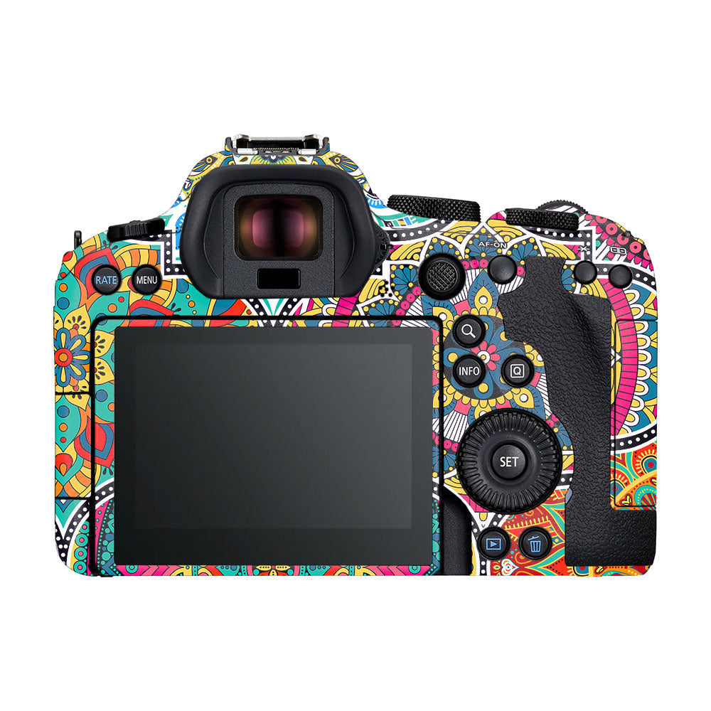 Boho Mandala Tile Pattern Canon EOS R6 Mark II Camera Skin