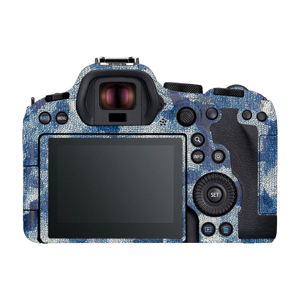 Blue Watercolor Fabric Canon EOS R6 Mark II Camera Skin