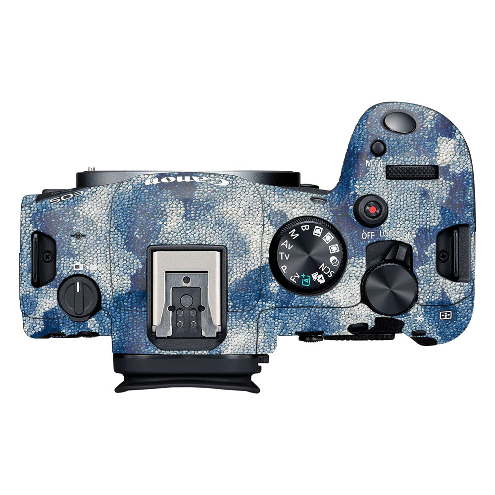 Blue Watercolor Fabric Canon EOS R6 Mark II Camera Skin