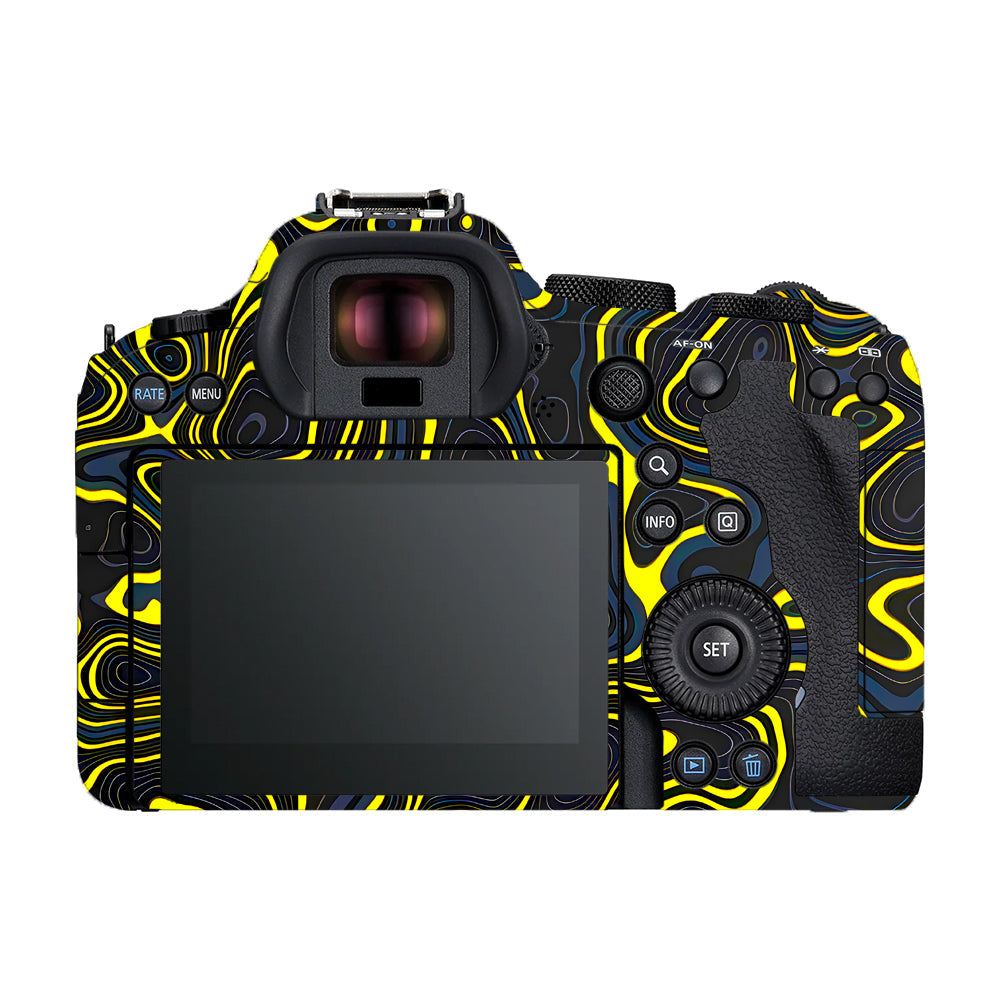 Neon Lava Contours Canon EOS R6 Mark II Camera Skins