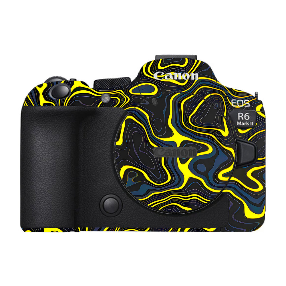 Neon Lava Contours Canon EOS R6 Mark II Camera Skins
