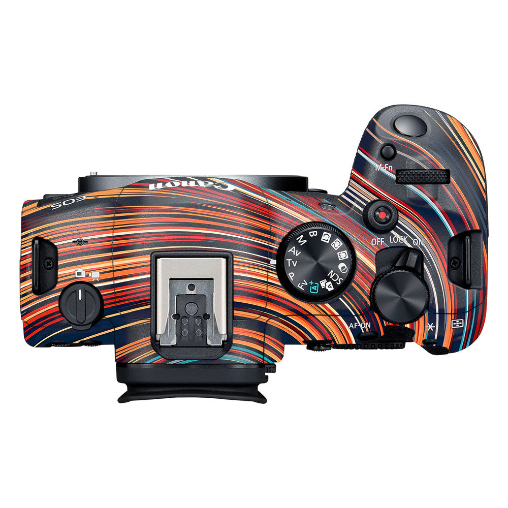 Retro Abstract Striped Swirl Canon EOS R6 Mark II Camera Skin