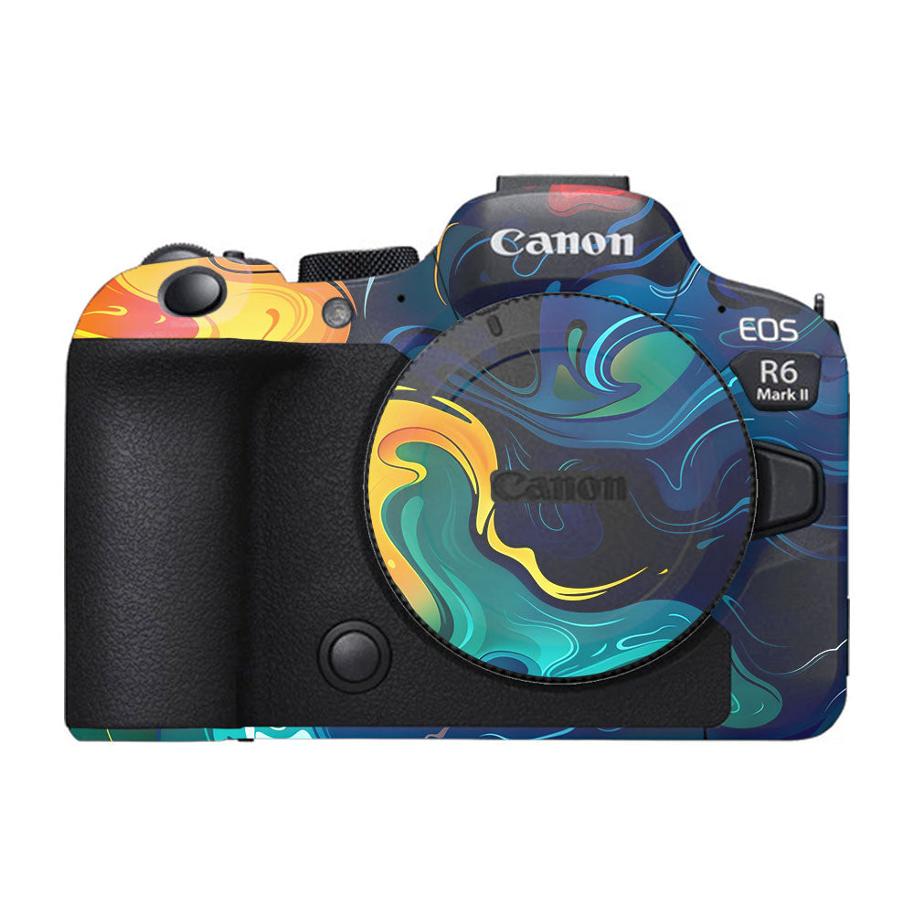 Rainbow Liquid Fusion Canon EOS R6 Mark II Camera Skin