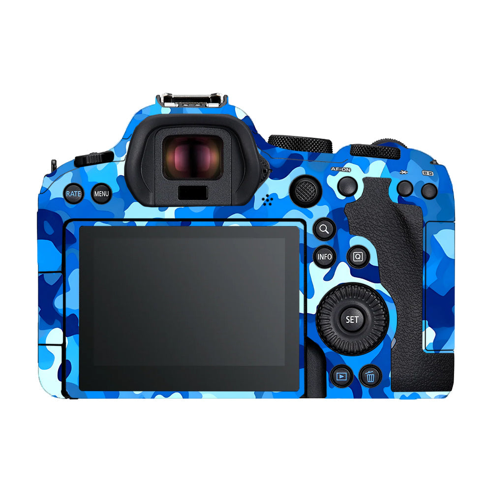 Arctic Blue Camo Pattern Canon EOS R6 Mark II Camera Skins