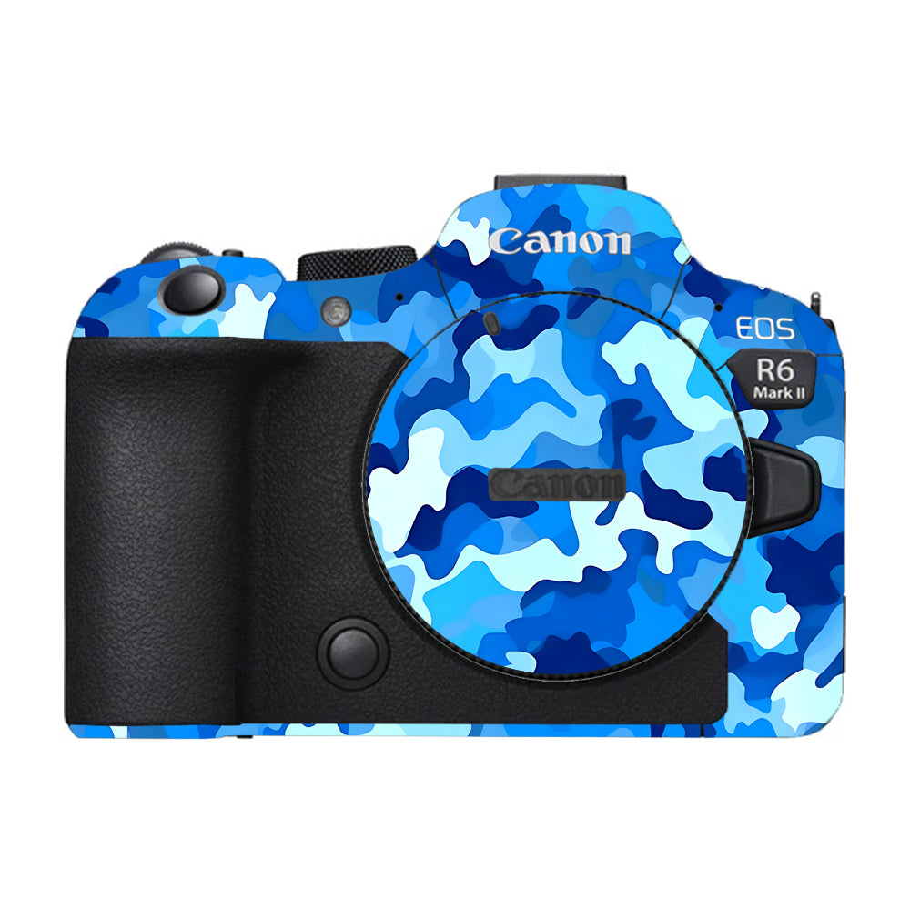 Arctic Blue Camo Pattern Canon EOS R6 Mark II Camera Skins