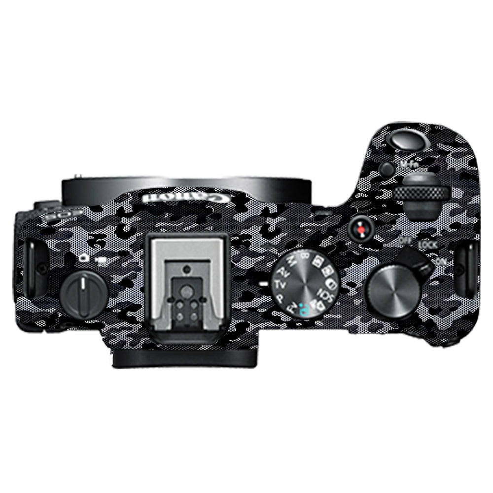 Stealth Grey Camo Canon EOS R8 Camera Skins