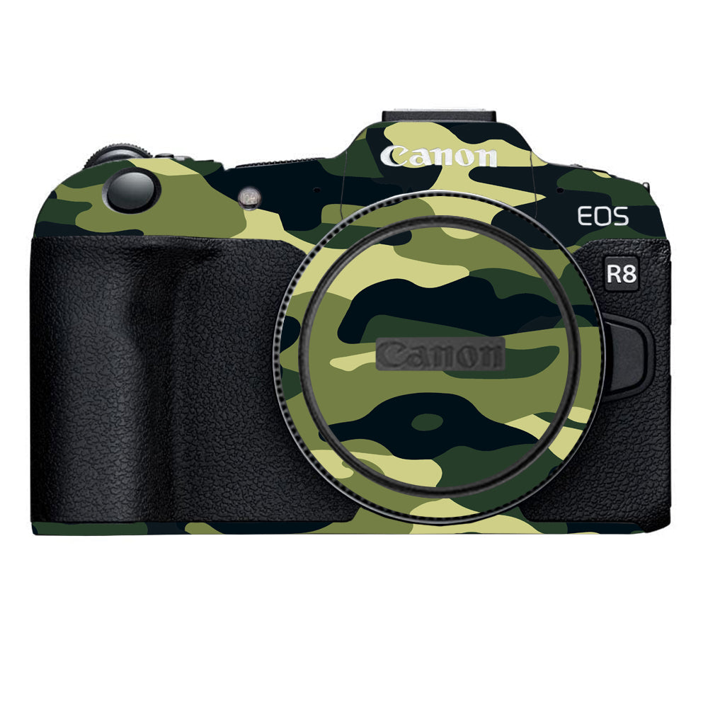 Forest Green Camo Canon EOS R8 Camera Skins