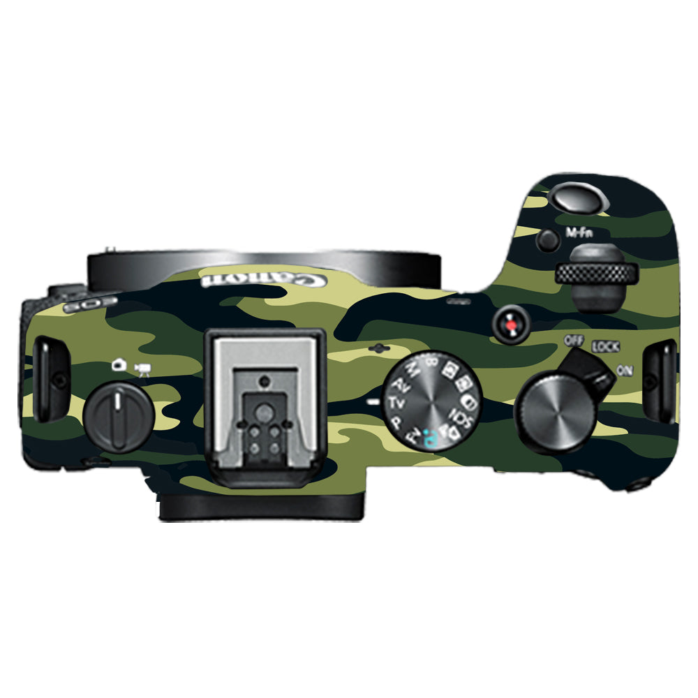 Forest Green Camo Canon EOS R8 Camera Skins