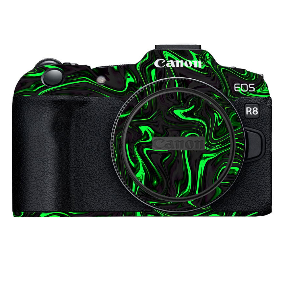 Green Liquid Pattern Canon EOS R8 Camera Skins
