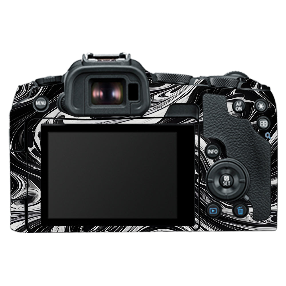 Black and White Marble Canon EOS R8 Camera Skins