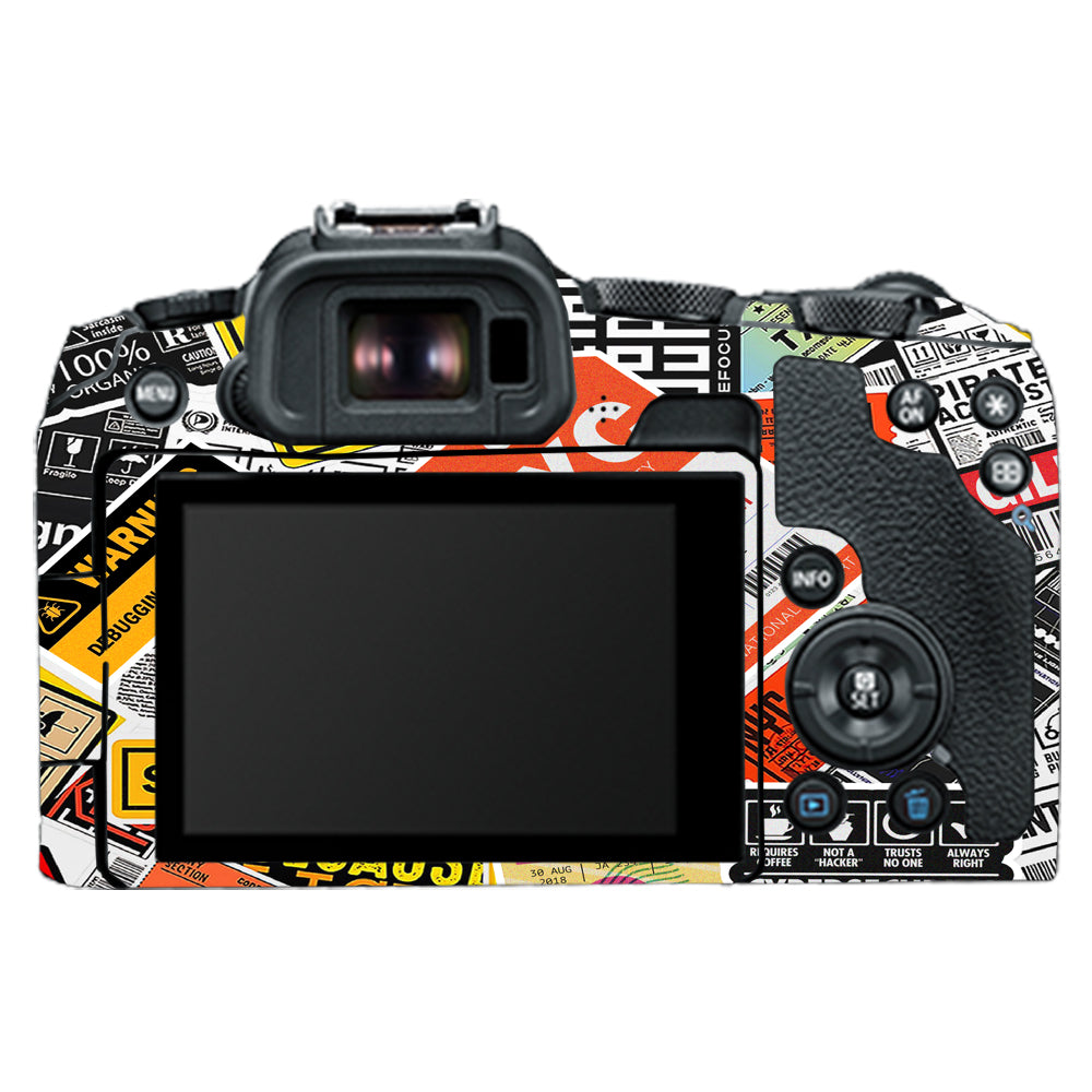 Tech Aesthetic Sticker Collage Canon EOS R8 Camera Skins