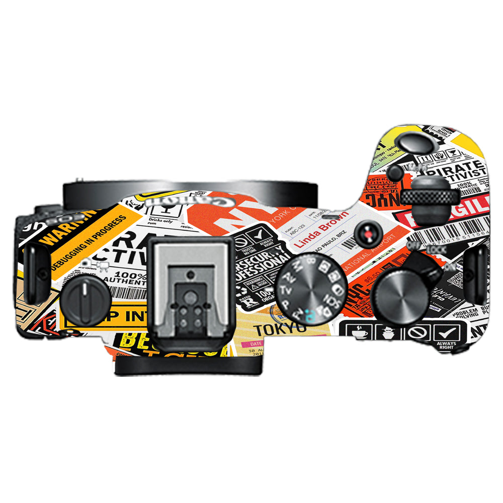 Tech Aesthetic Sticker Collage Canon EOS R8 Camera Skins