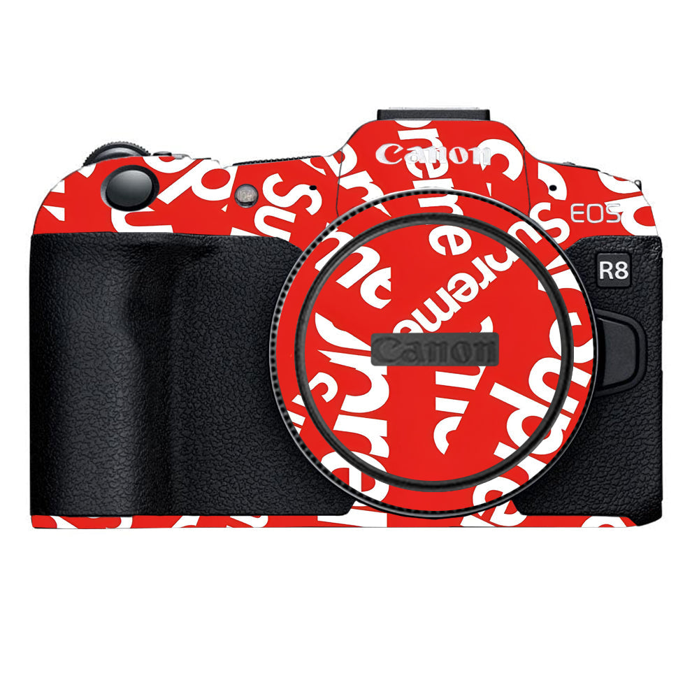 Supreme Red Canon EOS R8 Camera Skins