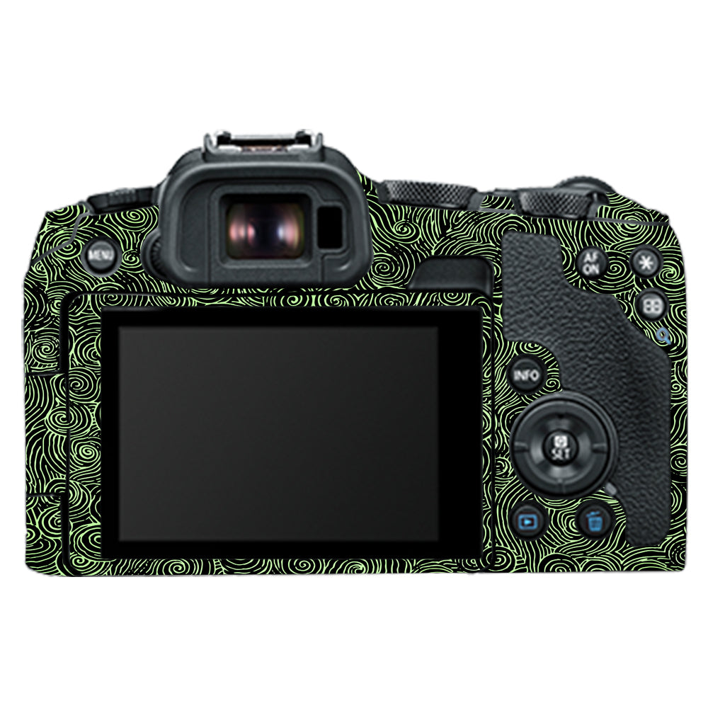 Green Spirals Canon EOS R8 Camera Skins