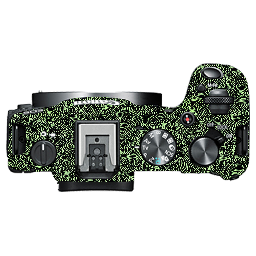 Green Spirals Canon EOS R8 Camera Skins