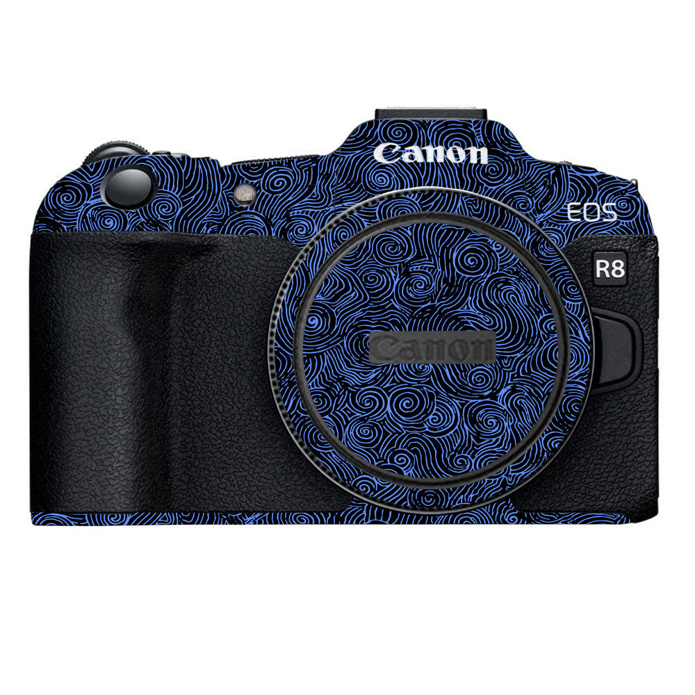 Blue Spirals Canon EOS R8 Camera Skins