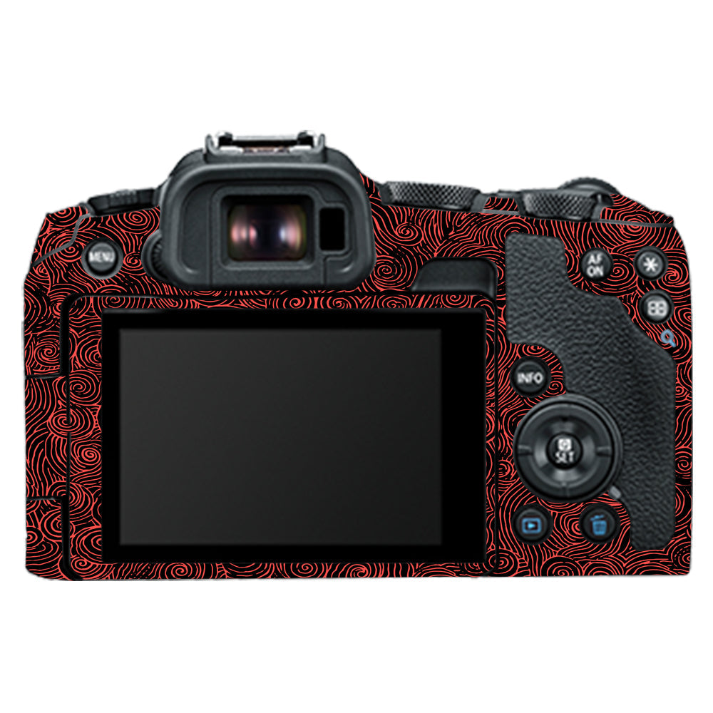 Red Spirals Canon EOS R8 Camera Skins