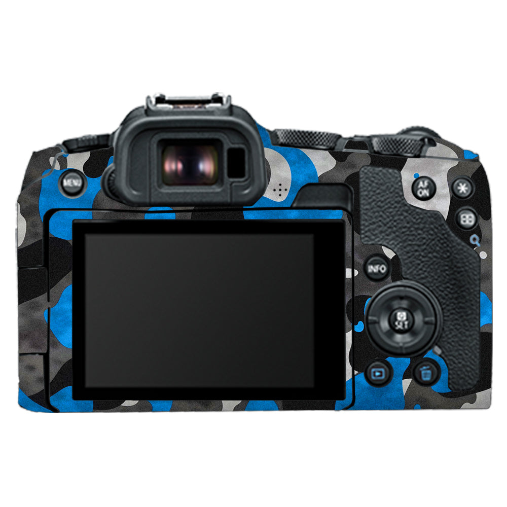 Blue Grey Camo Canon EOS R8 Camera Skins