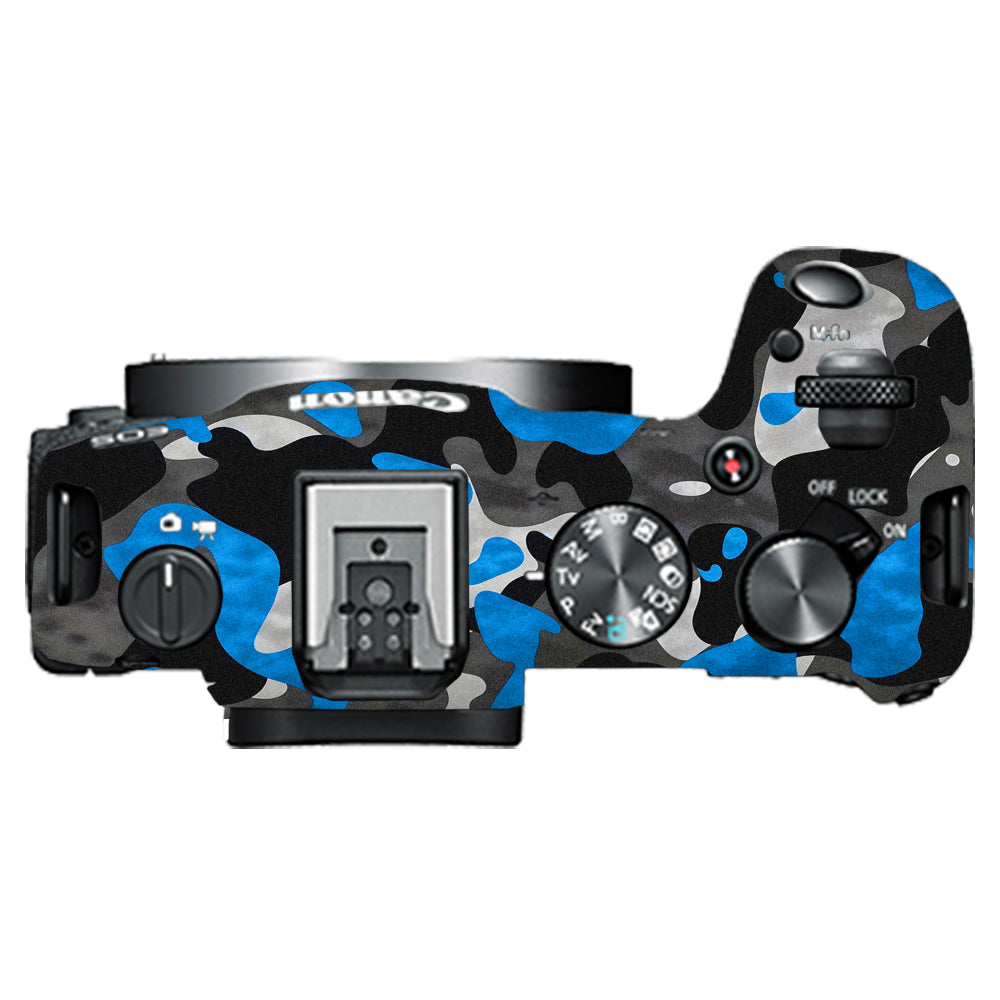 Blue Grey Camo Canon EOS R8 Camera Skins