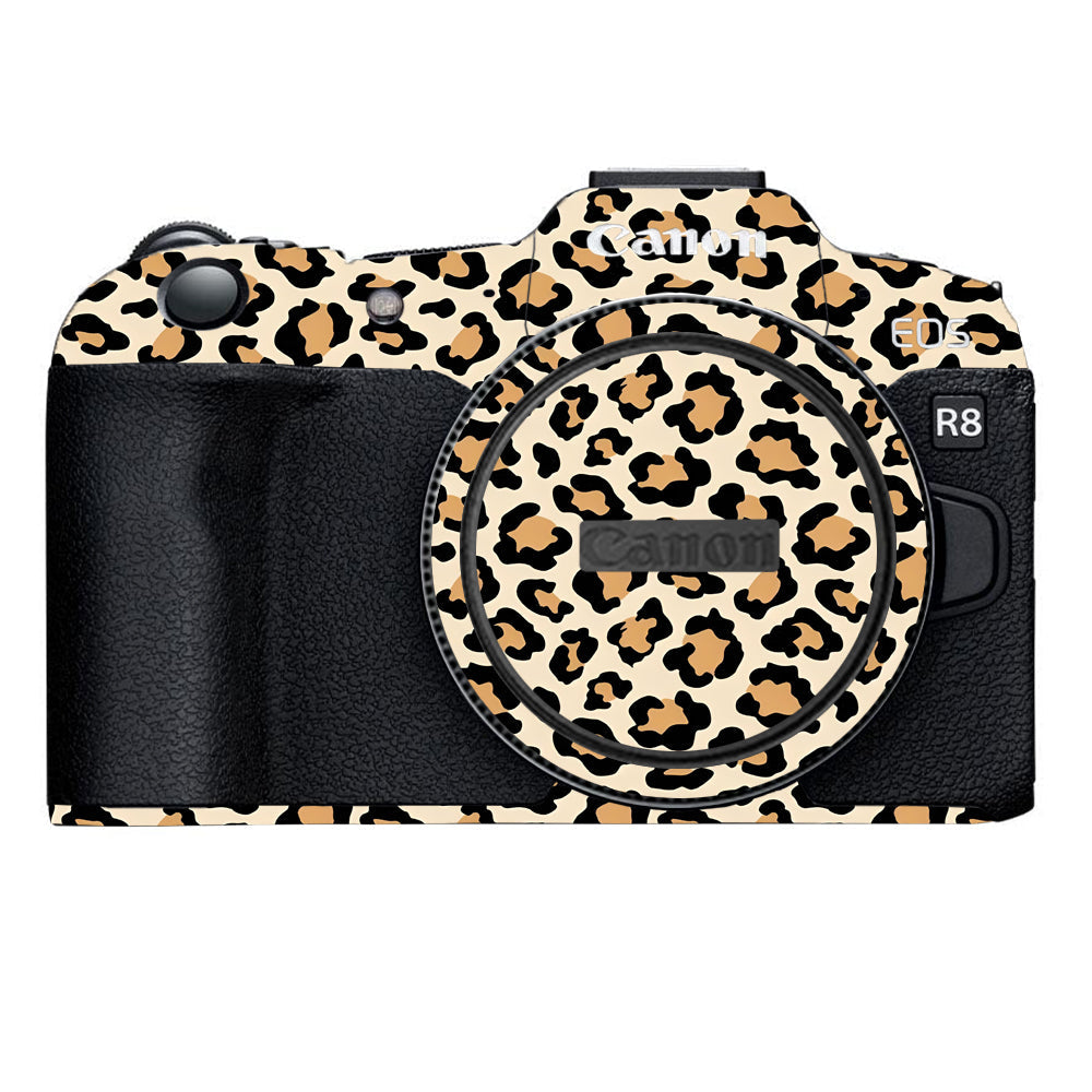 Sandy Leopard Spots Canon EOS R8 Camera Skins