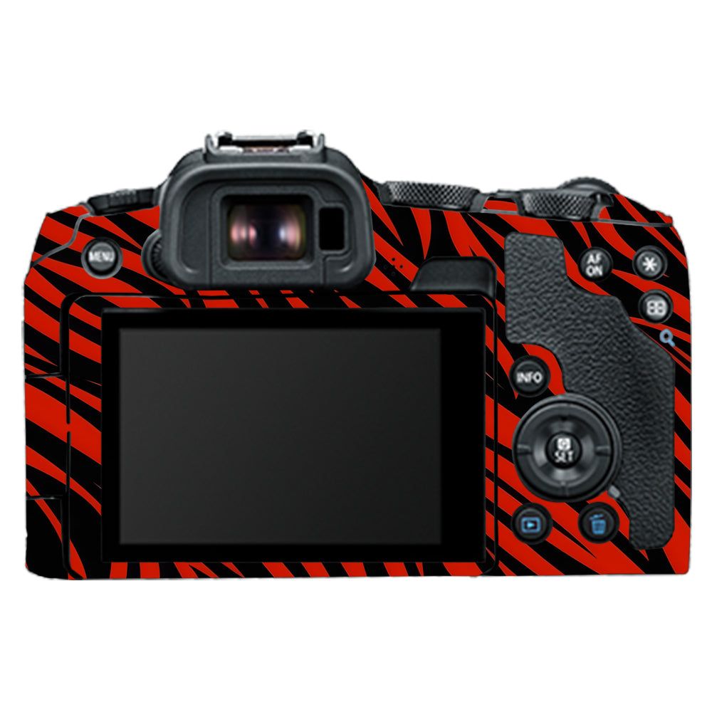Red and Black Stripes Canon EOS R8 Camera Skins