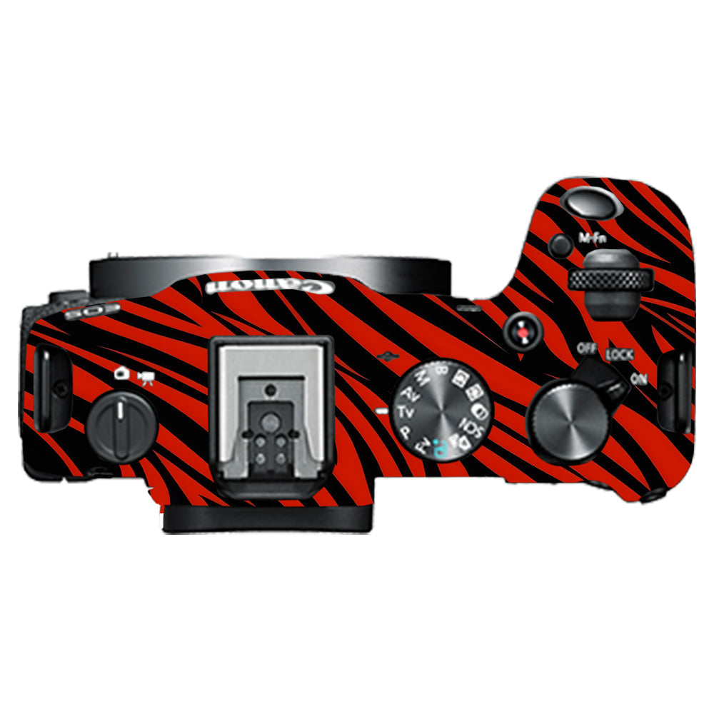 Red and Black Stripes Canon EOS R8 Camera Skins