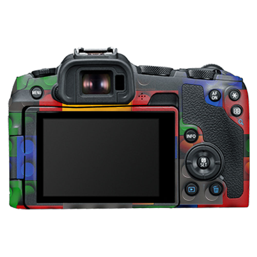 Colorful LEGO Brick Wall Pattern Canon EOS R8 Camera Skin