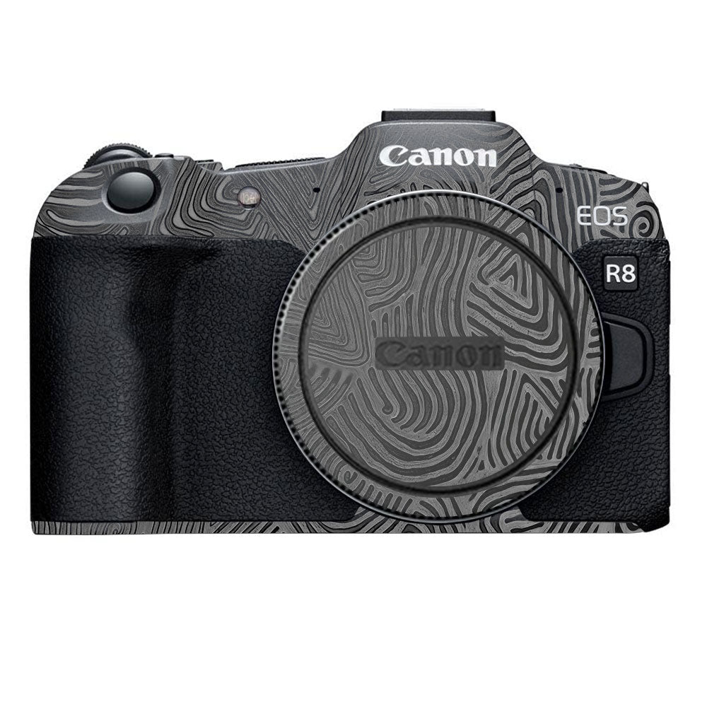 Monochrome Line Maze Canon EOS R8 Camera Skin
