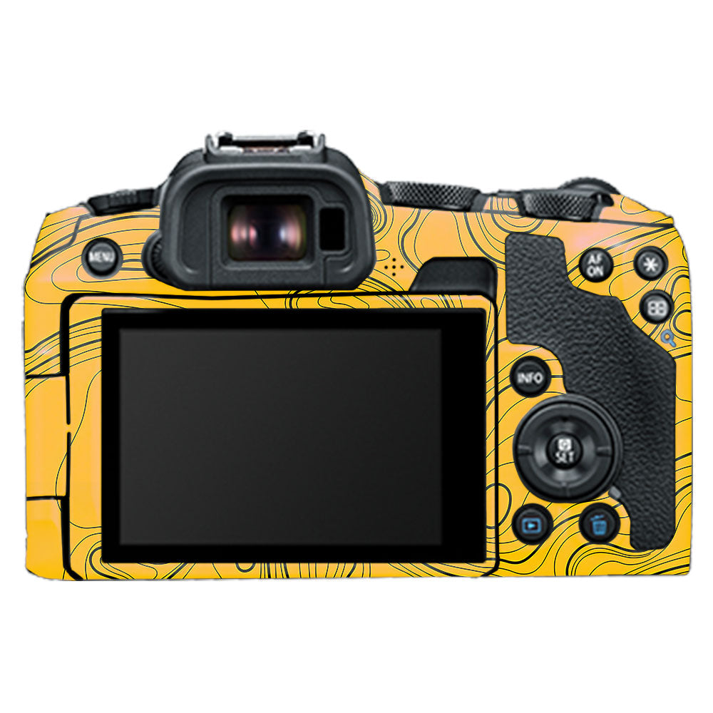 Topographic Map Pattern Canon EOS R8 Camera Skin