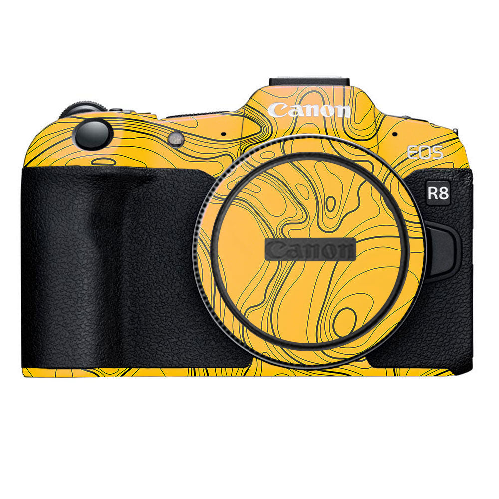 Topographic Map Pattern Canon EOS R8 Camera Skin