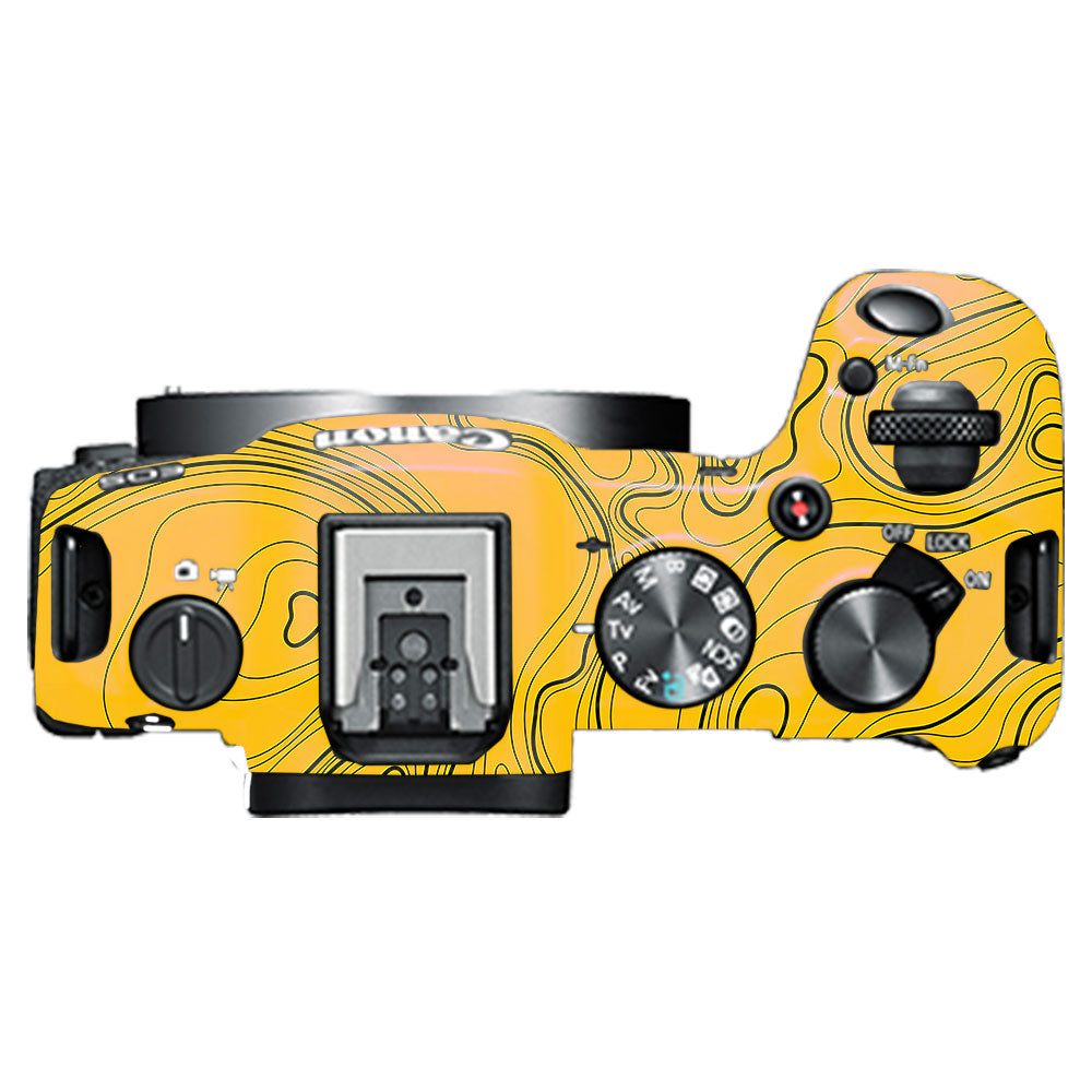 Topographic Map Pattern Canon EOS R8 Camera Skin
