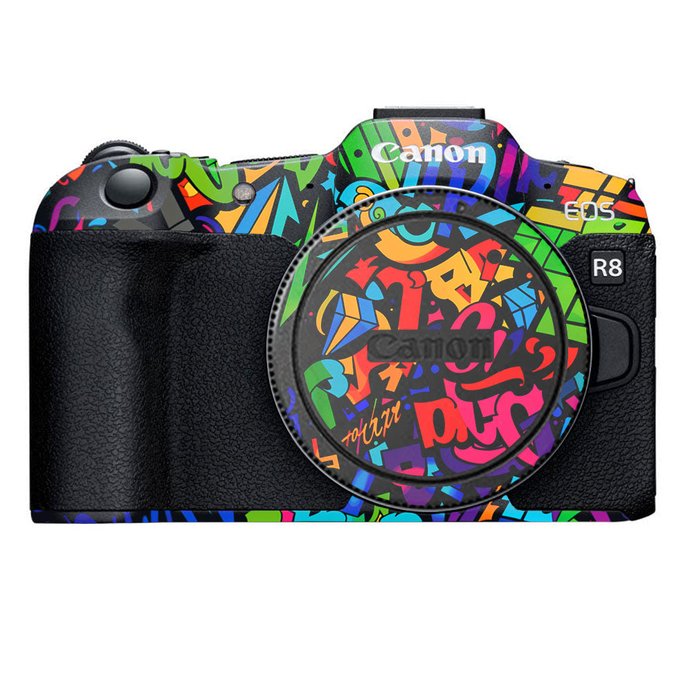 Colorful Urban Street Art Lettering Canon EOS R8 Camera Skin