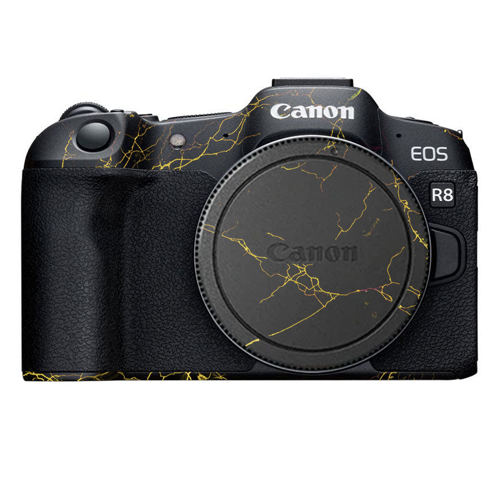 Electric Gold Veins Canon EOS R8 Camera Skin
