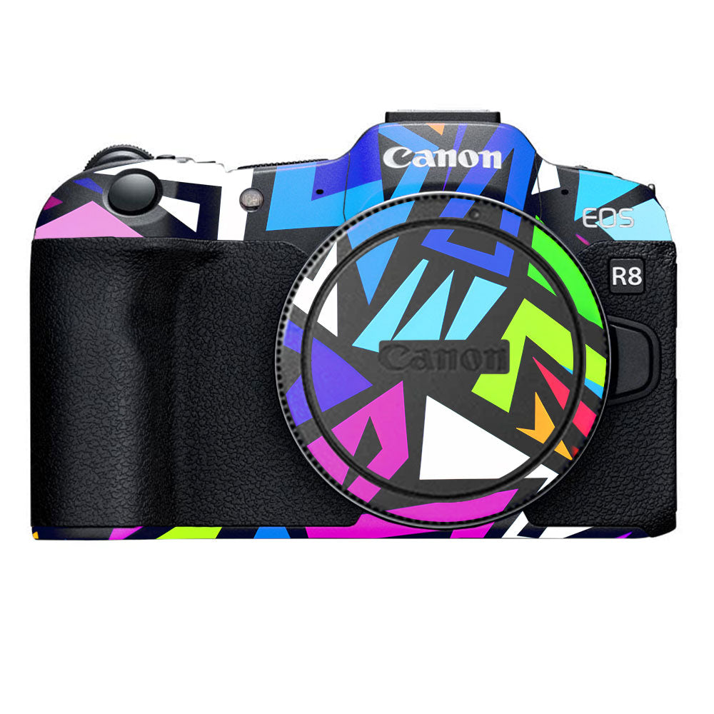 Bold Geometric Pop Canon EOS R8 Camera Skin