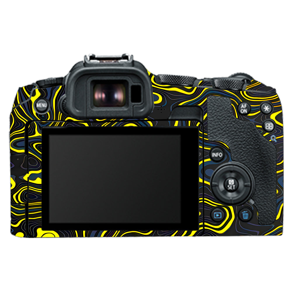 Neon Lava Contours Canon EOS R8 Camera Skins