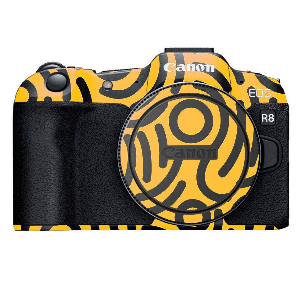 Minimal Yellow Wave Canon EOS R8 Camera Skin
