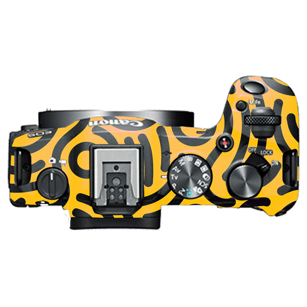 Minimal Yellow Wave Canon EOS R8 Camera Skin