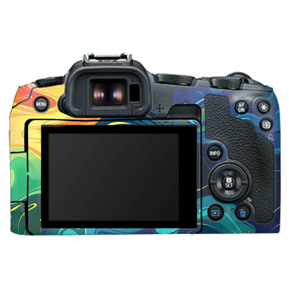 Rainbow Liquid Fusion Canon EOS R8 Camera Skin