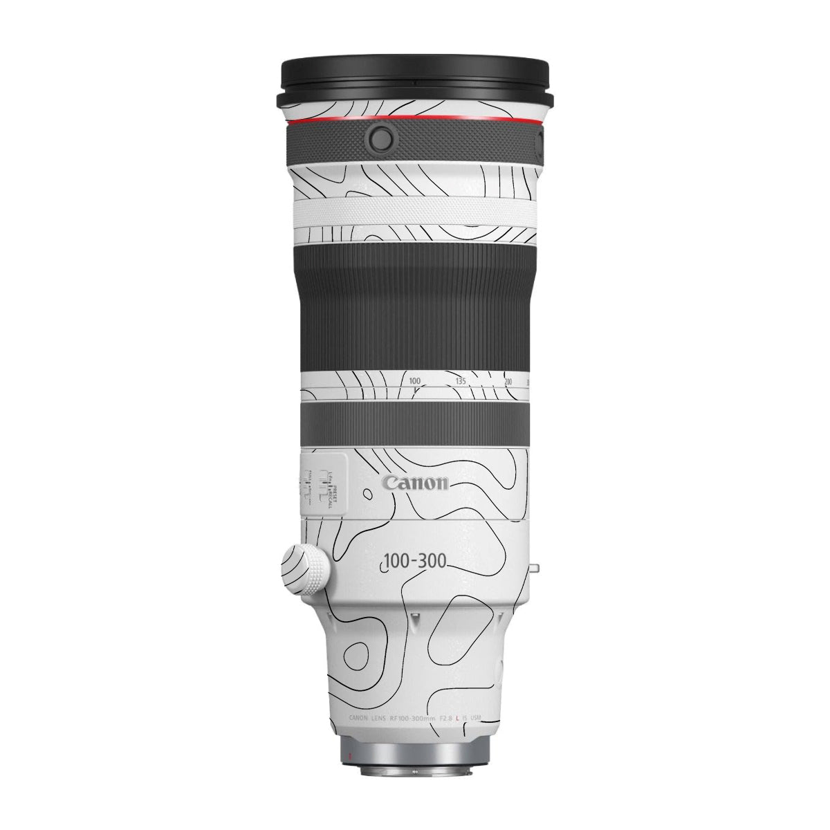 White Contour Design Canon RF 100-300mm F/2.8 L IS USM Camera Lens Skin