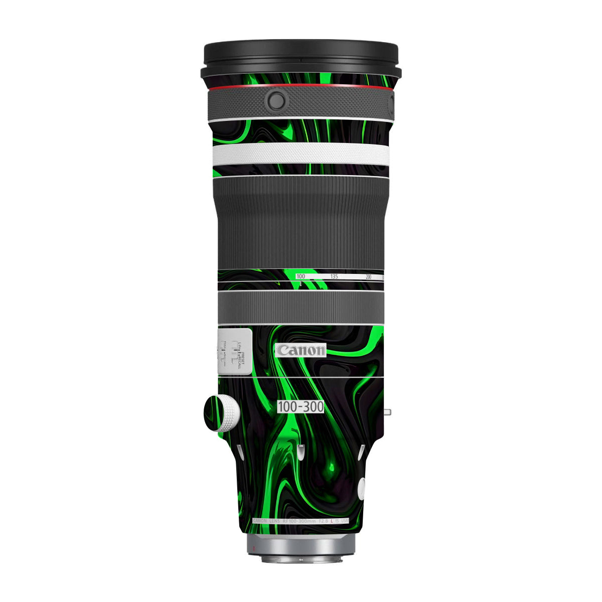 Green Liquid Pattern Canon RF 100-300mm F/2.8 L IS USM Camera Lens Skin