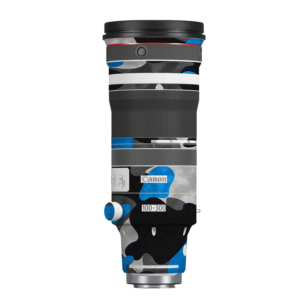Blue Grey Camo Canon RF 100-300mm F/2.8 L IS USM Camera Lens Skin