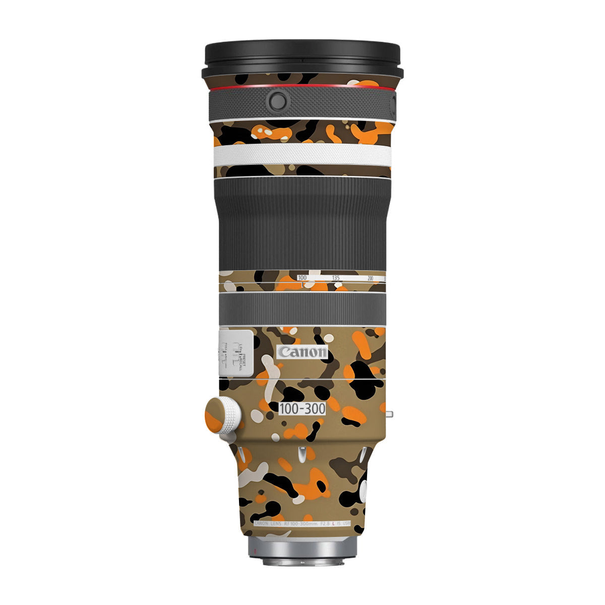 Orange Brown Spot Canon RF 100-300mm F/2.8 L IS USM Camera Lens Skin